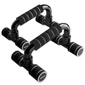 READAEER Push Up Bars Gym Exercise Equipment Fitness 1 Pair Pushup Handles with Cushioned Foam Grip and Non-Slip Sturdy Structure Push Up Bars for Men & Women