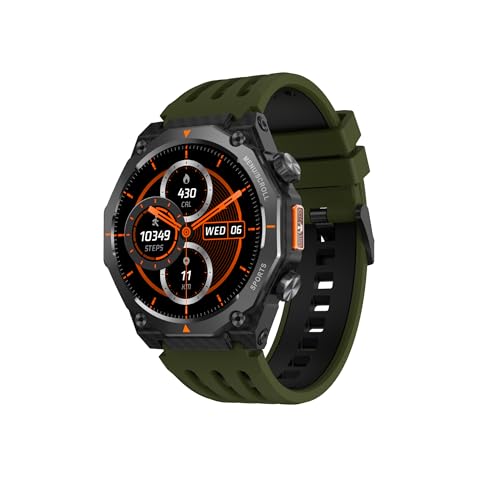 Image of Fastrack Xtreme Adventure Smartwatch with 1.43 inch AMOLED Display, Dual Push Button, GPS, ABC, 1ATM, Inbuilt Torch, 100+ Multisports, Dual Tone Strap, BT Calling, HRM, SpO2 & Multiple Menu Styles - Green