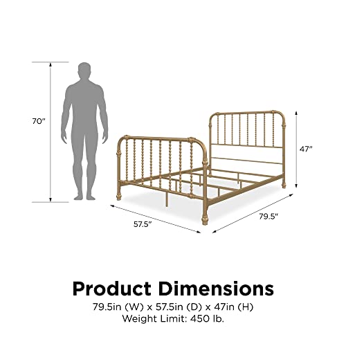 Little Seeds Monarch Hill Wren Metal Full, Gold Bed #TOP7