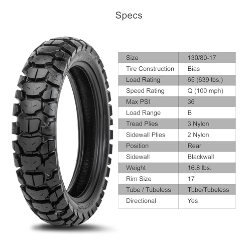 Tusk 2Track 130/80-17 Tire