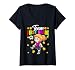Womens Funny Team First Grade Soccer First Day Of School Girls Kids V-Neck T-Shirt