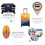 Explore Land Travel Luggage Cover Suitcase Protector Fits 31-32 Inch Case (Amber Mountains, XL) - Image 4
