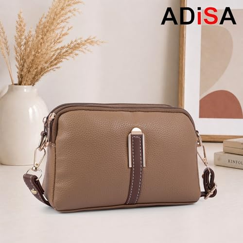 Image of ADISA Women's Crossbody Sling Bag - Stylish Cross Body Handbag for Girls & Women - Adjustable Strap Shoulder Bag (SL5141)