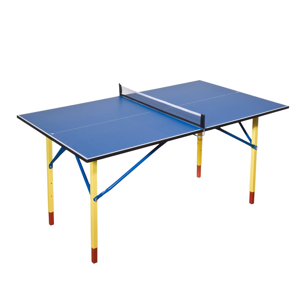 CORNILLEAU Hobby Mini - kleine Tischtennisplatte mit Tischtennisnetz - Höhenverstellbar - Klappbar - 137 x 67 cm