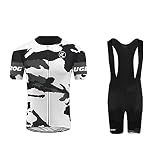 UGLY FROG Radtrikot Rennrad Herren Suit Schnell Trocken Kurzarm-Radfahren Jersey mit Hose für Mountain Biking und Outdoor Wear Triathlon Bekleidung