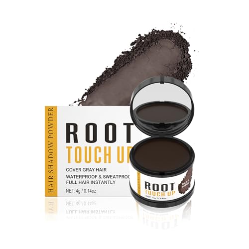 Hairline Powder Hair Shadow Powder,Hair Root Dye,Hair Root Touch Up Powder Conceal Receding Hairline,Hair Root Concealer For Makeup for Men and Women,Dark Brown