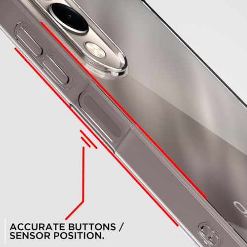 Image of Pikkme Back Cover for iQoo Z10 lite 5G / Vivo T4 lite 5G / Y19 5G / Y19e / Y04 4G / Y29s 5G PC + TPU Clear Transparent Raised Edges Shockproof Protective Phone Bumper Case(Transparent)