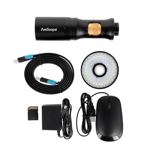 Image of AmScope - 1080p HDMI All-in-One Digital Microscope with Zoom Optics on Double-Arm Boom-Stand - DM756H2D-DAB
