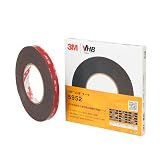 3M VHB テープ 粗面 5952, ブラック, 幅12 mm x 長さ10 m, 厚み1.14 mm, 個装