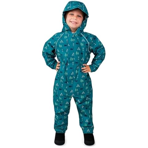 JAN & JUL Waterproof Fleece Lined Rain Suit, Snow Coveralls for Toddlers (Summer Camp, Size 1T) Cover