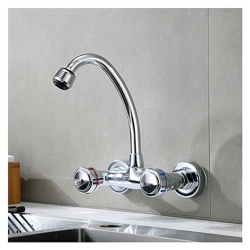 Robinet de cuisine mural laiton mitigeur évier eau froide chaude