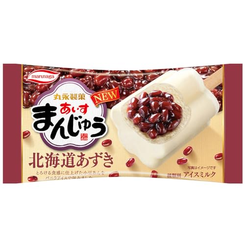 [冷凍] 丸永製菓 あいすまんじゅう北海道あずき 90mlのサムネイル