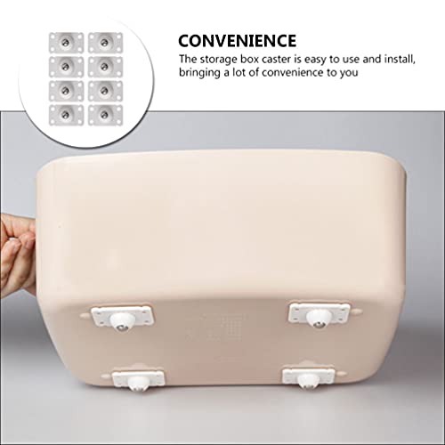 DOITOOL 8 rodas giratórias de aço inoxidável, mini rodas autoadesivas, rodas giratórias de 360°, cai