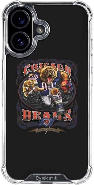 Skinit Clear Phone Case Compatible with iPhone 16 - Officially Licensed NFL Chicago Bears Team Jersey Design