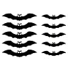 Halloween hangende vleermuizen | Realistische Halloween enge vleermuizen met gloeiende ogen,Houten tuinbord Buitengazondecoraties voor binnen en buiten Leryveo