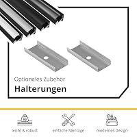 A20 LED Aluprofil Schwarz Eckprofil 30° schwarz für LED-Streifen 1 m – Ansicht 4