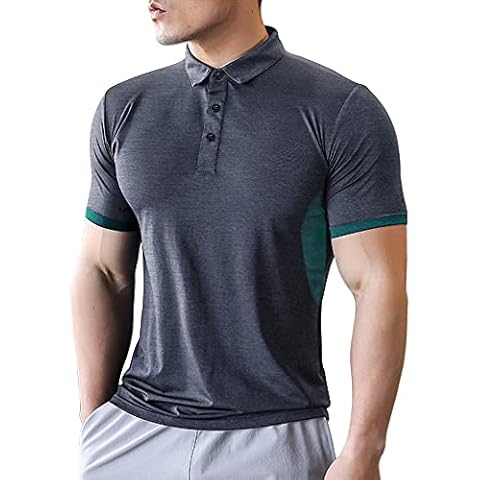 Muscle Alive Men's Dry Fit Polo Shirt Cover