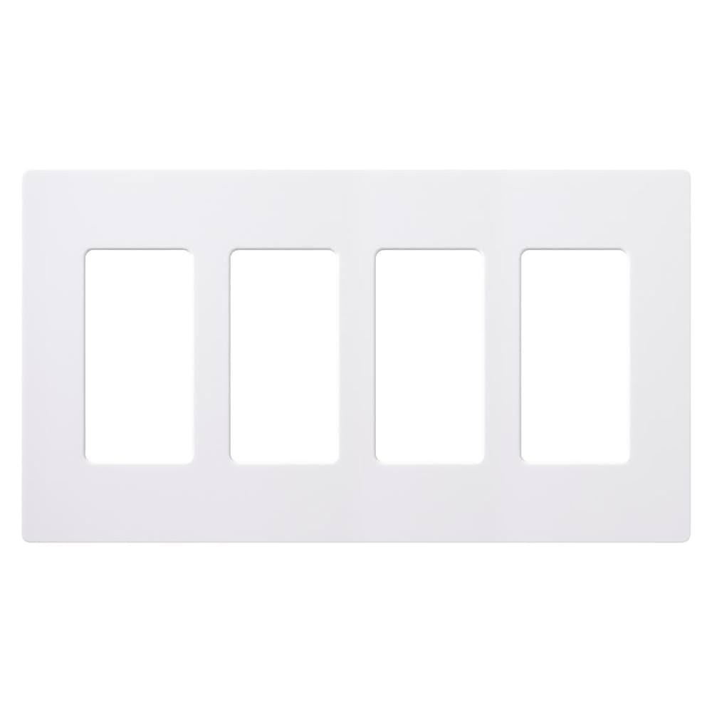 Lutron Claro Light Switch Cover Plate, 4 Gang Wallplate, for