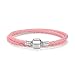 Produktbild LafeeJewels Zweifaches Leder Armband,Rosa,Silber 925 Damen