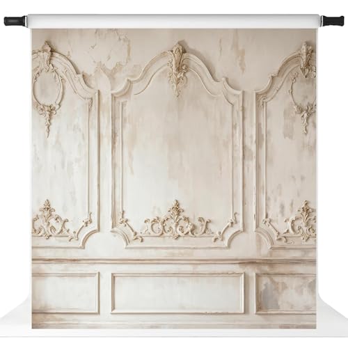 Toile de fond murale Kate grise et blanche pour studio photo classique de 2,4x2,4 m