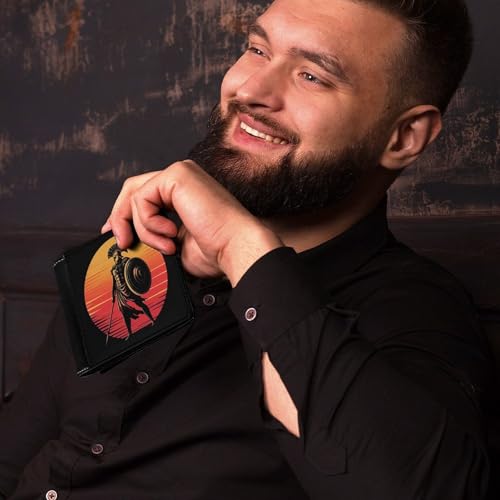 Ancient Greek Warrior Cute Slim Bifold Wallet for Men Stylish Front Pocket Purse with Card Holder Slots4