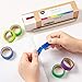 Piokio Colored Washi Tape 10 Roll Multi Pack - 164 Feet x 0.6 inch Wide Set Rainbow Solid Color Tape for Egg Decorating, DIY School Supplies, Decorative Tape, Masking Tape