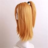 KAPVXRKI Deidara golden tie-up Cosplay Wig Heat Resistant Synthetic Wigs for Halloween Costume Party Role Play+Wig Cap