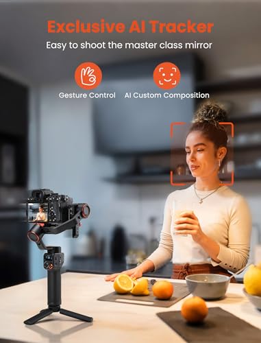 hohem iSteady MT2 Kit Gimbal Stabilizer for Camera, 3-Axis Gimbal for Mirrorless/Pocket/Action Camera/Smartphone, AI Tracker, Magnetic Fill Light Stabilizer, Available for Canon/Nikon/Sony