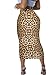 Women's Long Midi Pencil Skirt - High Waisted Animal Print Bodycon Summer Casual Club Going Out Y2K Tight Skirts Leopard Black XXL