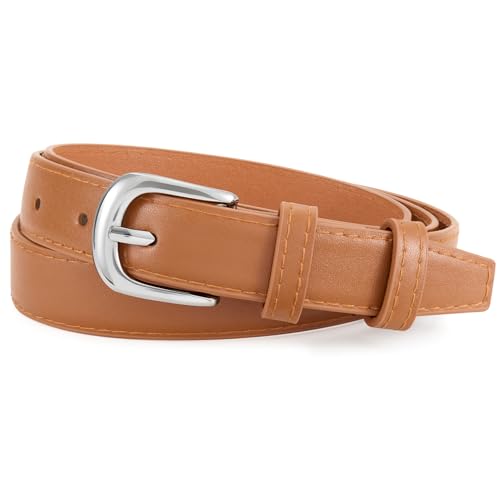 XZQTIVE Casual Leather Thin Belt for Women Fashion Ladies Waist D...