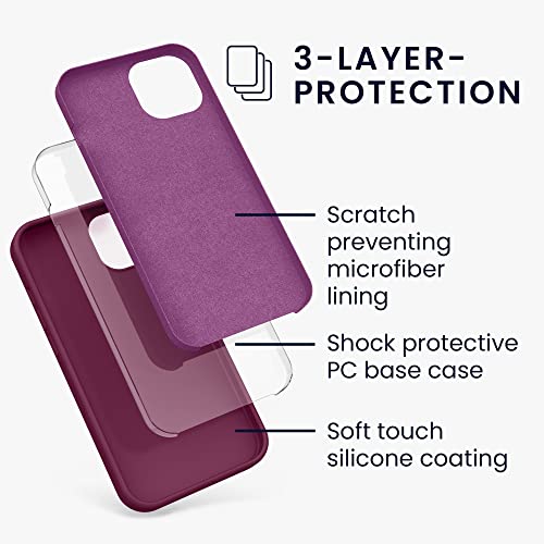 Kwmobile Case Compatible With Apple Iphone 13 Case - Tpu Silicone Phone Cover With Soft Finish - Magenta Purple #TOP1