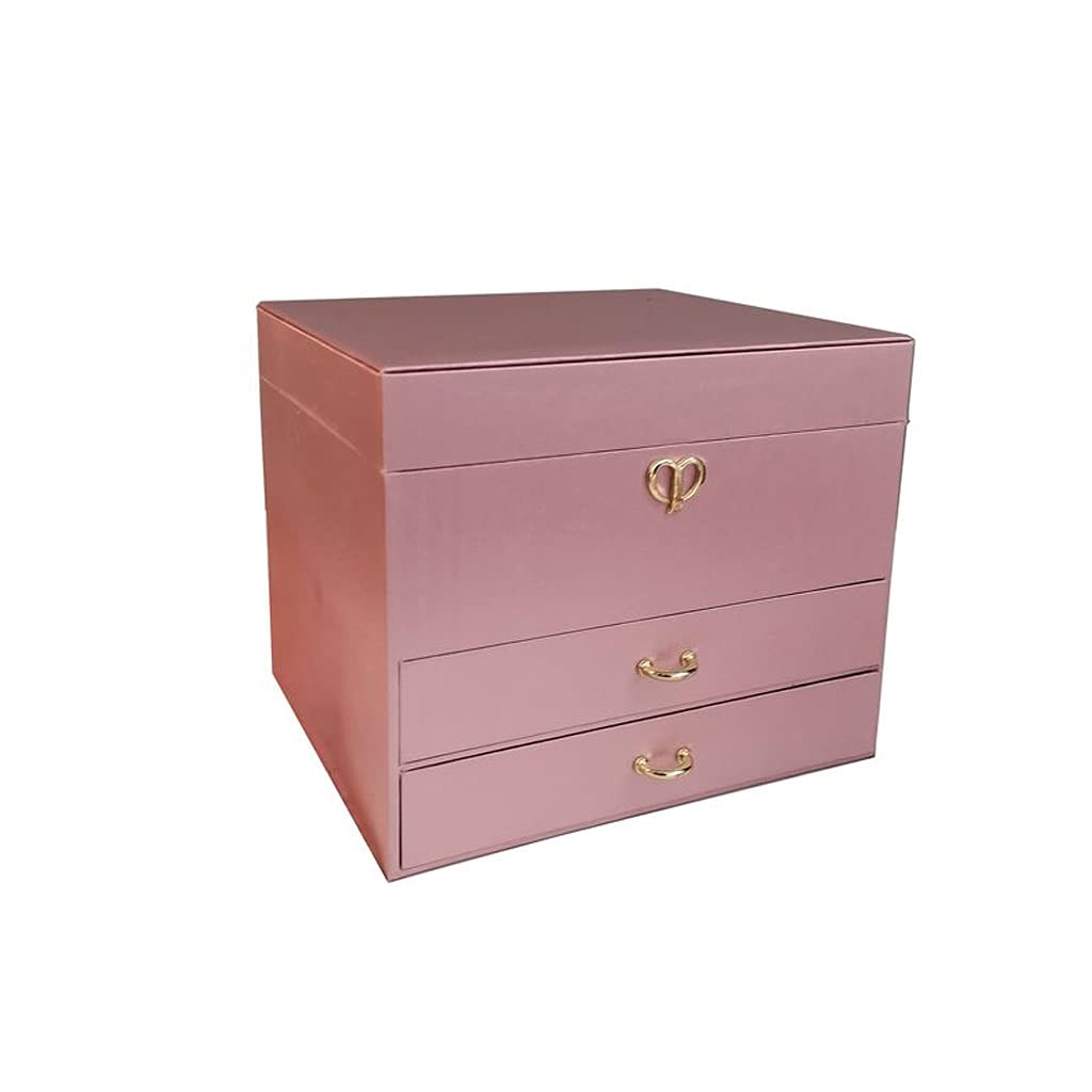 Boîte à bijoux avec vitrine et rangement de bagues anti-emmêlement pour colliers