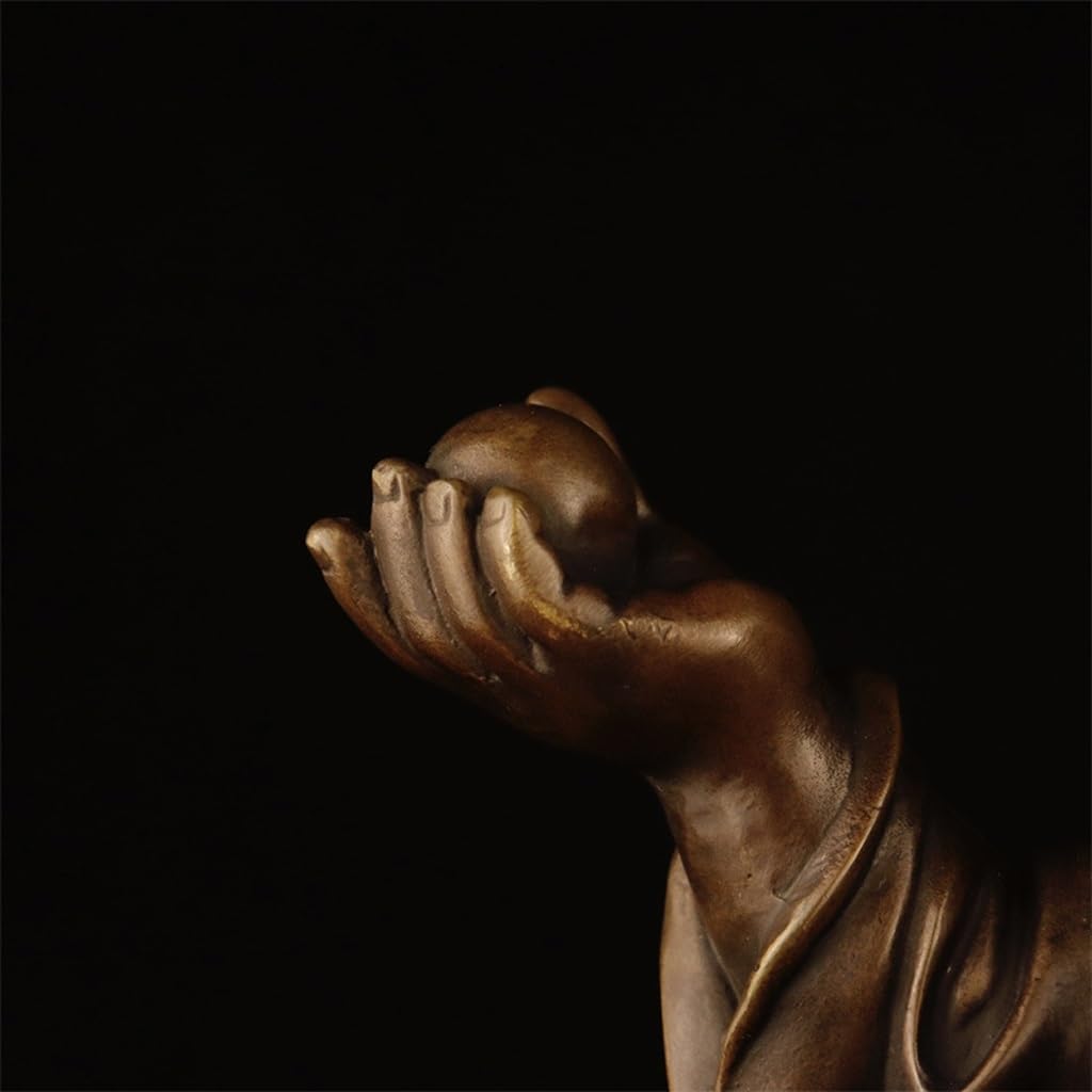 Posąg Buddy do wnętrz brązowa figurka Budda Maitreya Budda uśmiechnięty Budda miedziane ozdoby domowe rzemiosło Bodhisattwa statua medytująca statua buddy figurka rzeźba