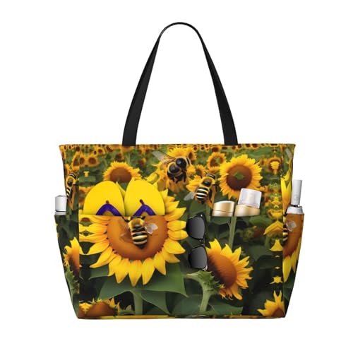 Sac à bandoulière imperméable tournesol idéal pour vos balades en ville et sorties pluvieuses