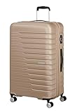 American Tourister Flashline - Maleta rígida Grande (78 cm), Ampliable, maletín de Viaje con 4 Ruedas, Cierre TSA, 100/109 L, Color Dorado Marfil