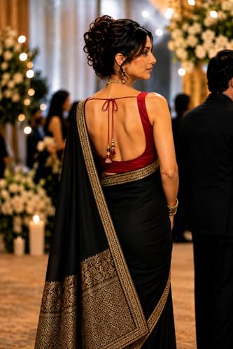 Image of Women's Glory Banarasi Satin Silk Saree for Women.