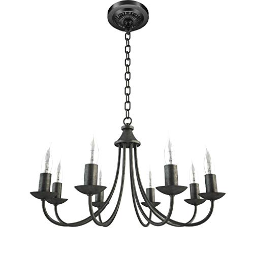 Alpurple 5 Inch Diameter Bronze Canopy Kit with Maximum Fixture Weight of 50 Pounds-Iron Ceiling Plate with Pendant Light Fixture Chain and Ceiling Hook for Chandelier or Swag Light Fixtures (Bronze)