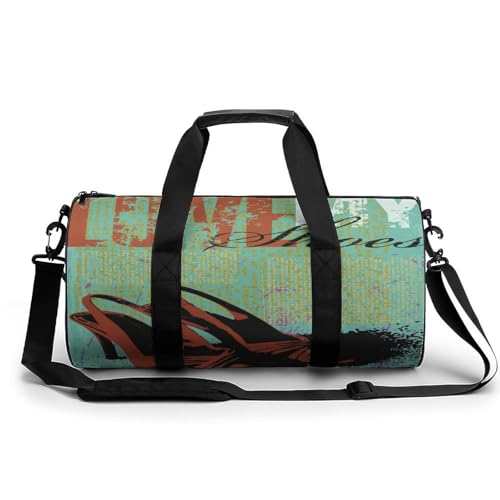 Sac de sport gym duffel bag rétro talons hauts sac week-end voyage 45cm