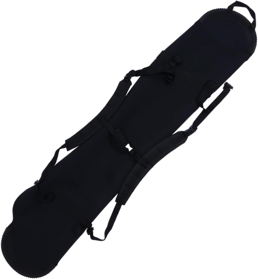 Mikinona Lightweight Black Snowboard Bag with Ski Cover Spacious Storage for Accessories Portable Protection for Air Travel and Road Trips Practical Snowboard Cover Resistant to Dirt
