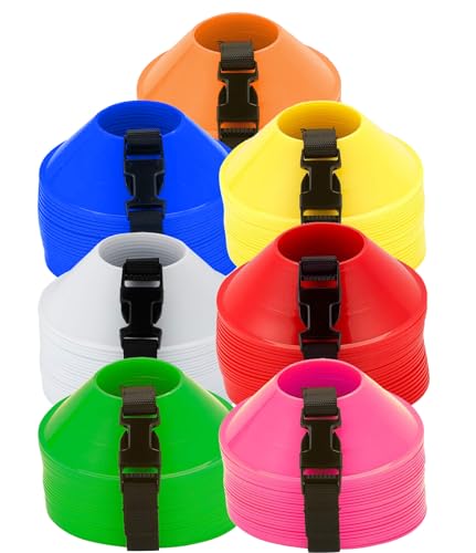 Image of Fitfix Disc Cones Set |Space Marker| - Soccer Cones for Training, Football, Kids, Sports, Field Cone MarkersPro Disc Cones Set |Space Marker| - Footbal Field Cone Marker