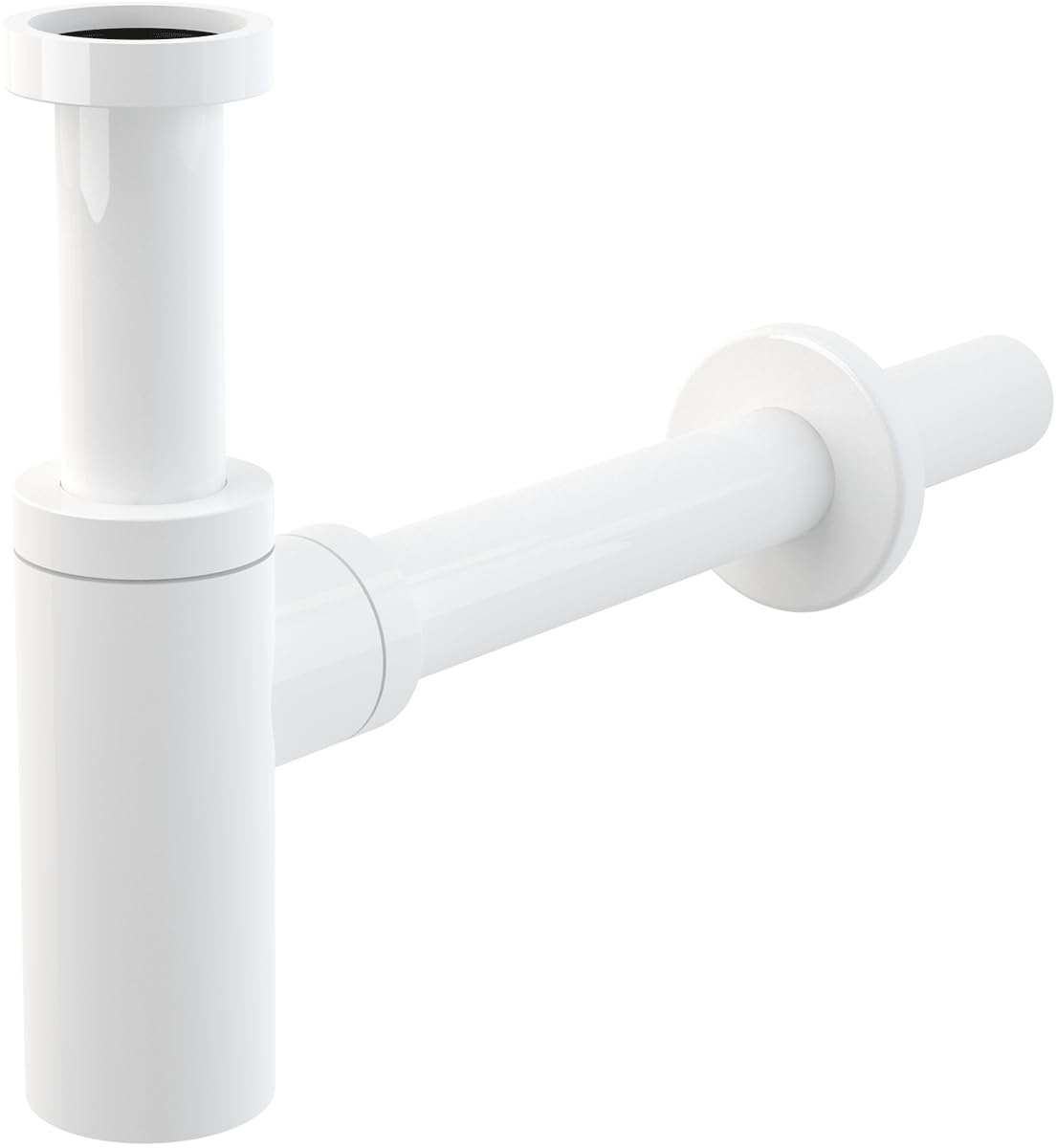Alca – Sifón para Lavabo Universal, diseño 100% Metal, Blanco (A400B) – A400B