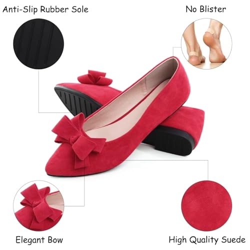 Image of SAILING LU Women's Bow-Knot Pointed Toe Ballet Flats