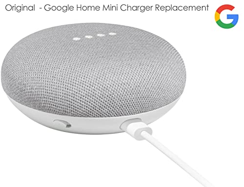 Google Home Mini Power Cord, Replacement Original Google Ac Charger Adapter Power Supply G1009 Micro-Usb - Bulk Packaging - White #TOP3