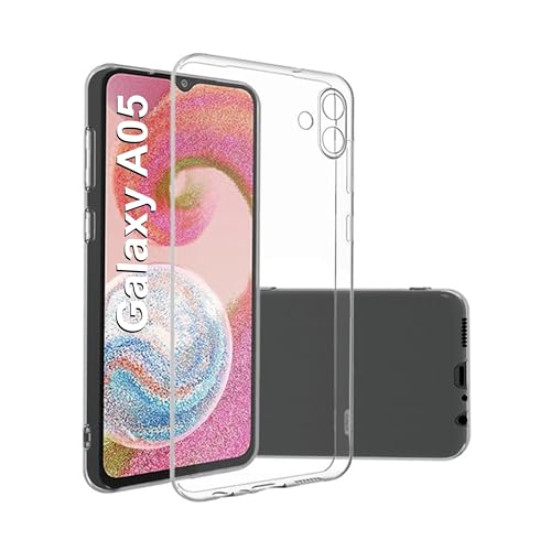 Phone Case for Samsung Galaxy A05,Clear Transparent Back Soft Slim Thin Fit Shockproof Samsung Galaxy A05 Phone Case Cover Drop Protection Silicone Shockproof Gel Phone Case for Samsung Galaxy A05,Clear Transparent Back Soft Slim Thin Fit Shockproof Samsung Galaxy A05 Phone Case Cover Drop Protection Silicone Shockproof Gel