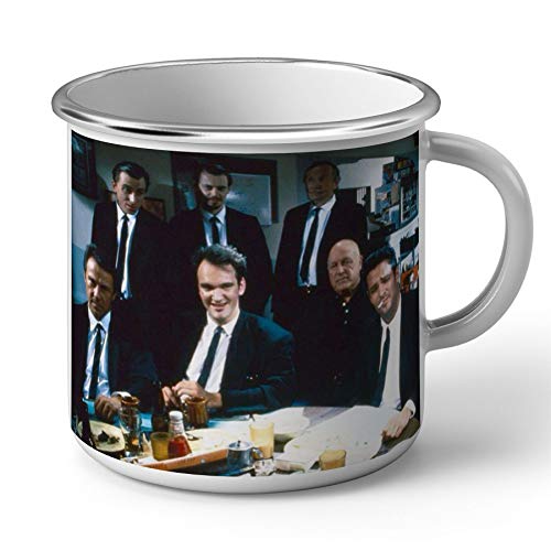 Tazza smaltata Metal Reservoir Dogs Casting Film Tarantino Commedia Nero