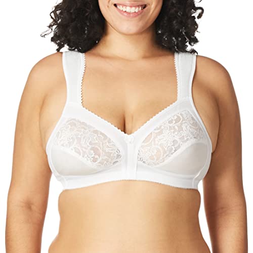 Carnival Womens Full Figured Wide Strap Bra, White, 40Dd #TOP13
