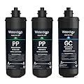 Waterdrop TSA 3-Stage Replacement Water Filter, Replacement for Waterdrop TSA & TSB & TSB-CM 3-stage Under Sink Water Filtration System, 2PP+GC