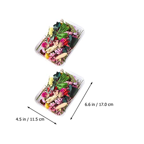Ramo de flores secas artificiales color turquesa EXCEART miniatura 2
