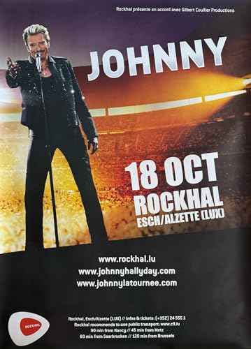 Poster Johnny Hallyday 40x60cm pour créer une ambiance rock au salon