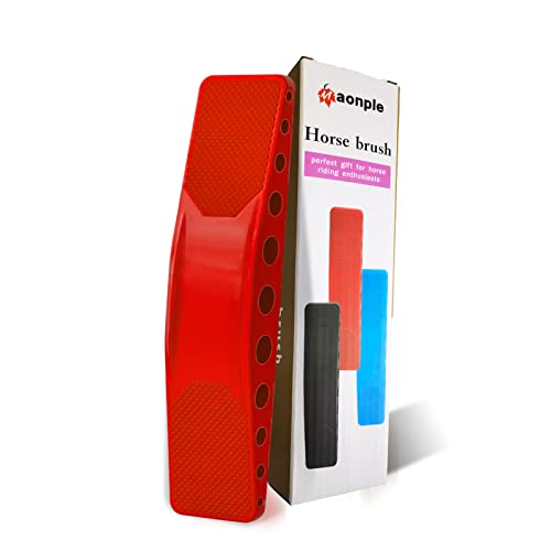 Maonple 6-In-1 Shedding Brush, Horse Grooming Massage Hair Brush Multi-Functional Pet Deshedding Brush(Red) #TOP1